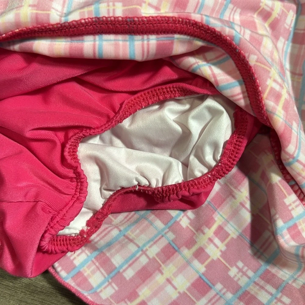 3 item bundle 2 items NWT 2 swimsuits and a girls dress 12m pink swimsuit 12-18m